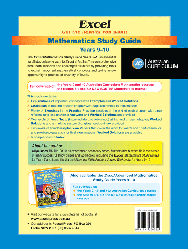 Excel Study Guide - Mathematics Years 9-10 Ada's Book