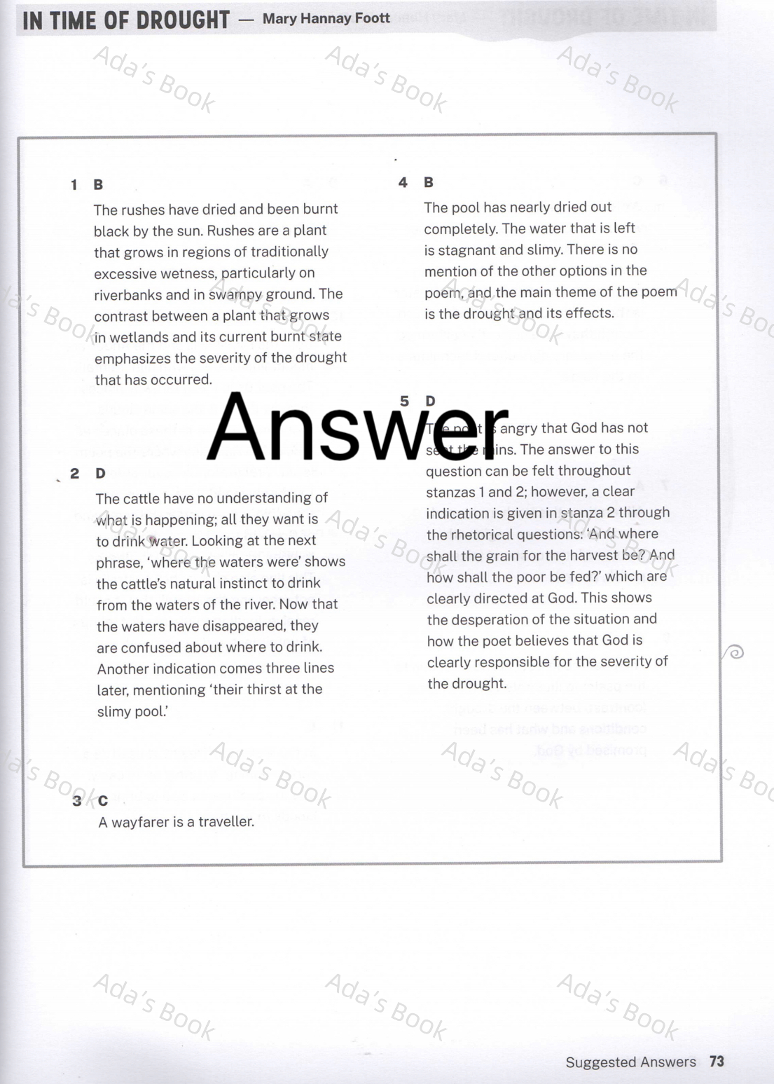 Multiple Choice Understanding Australian Poetry-Scholarship/Selective school/ICAS