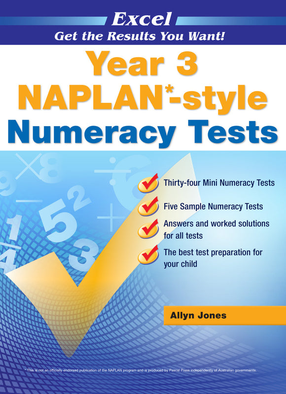 Numeracy Test Examples Excel - Year 3 NAPLAN*-style Numeracy Tests