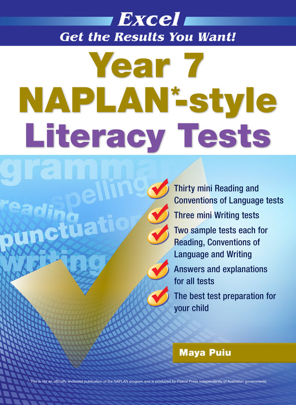 Excel - Year 7 NAPLAN*-style Literacy Tests