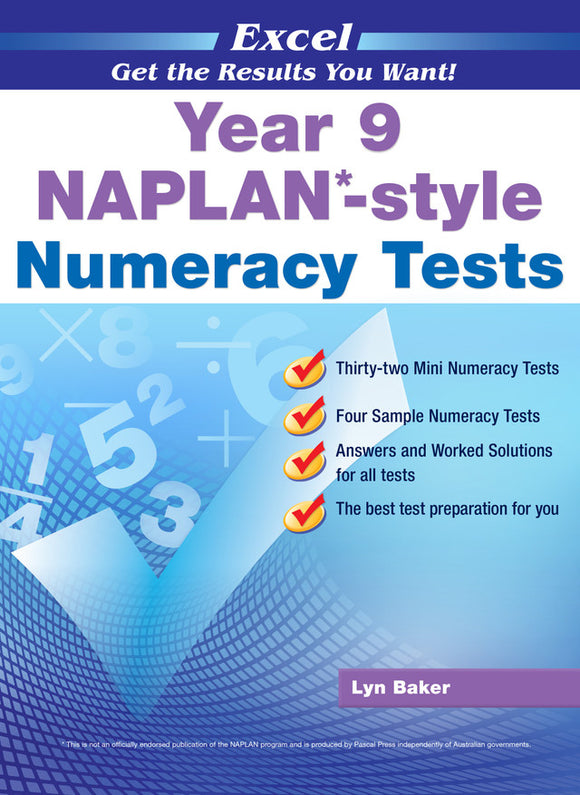 Excel - Year 9 NAPLAN*-style Numeracy Tests