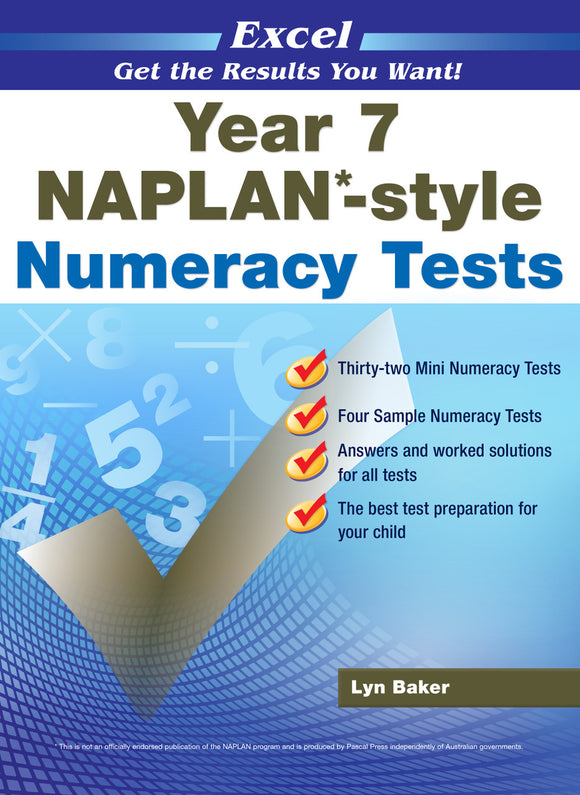 Excel - Year 7 NAPLAN*-style Numeracy Tests
