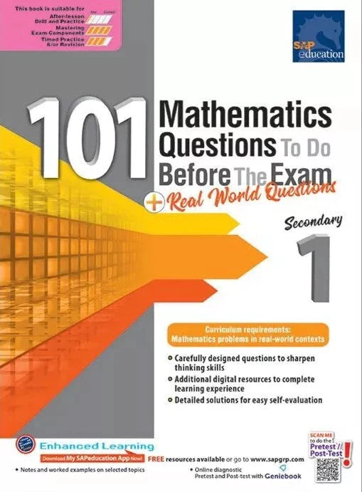 101 Maths Questions To Do Before the Exam + Real World Questions Secondary 1(Year 7) Ada's Book
