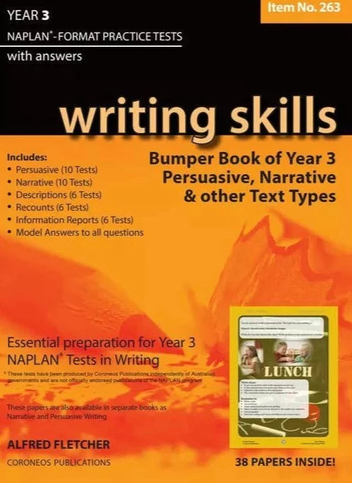 Writing Skills Bumper Book Year 3 NAPLAN* Format Practice Tests 2016 Edition (Item no. 263)