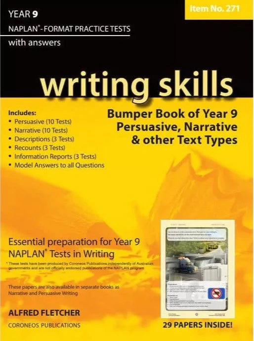 Writing Skills Bumper Book Year 9 NAPLAN Format* Practice Tests (Item no. 271)