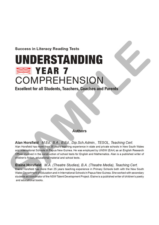 Understanding Year 7 Comprehension