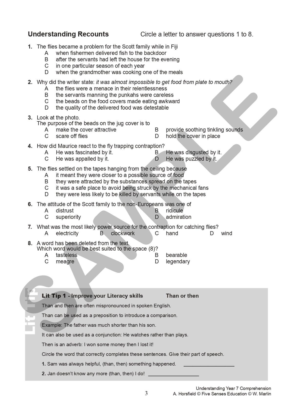 Understanding Year 7 Comprehension