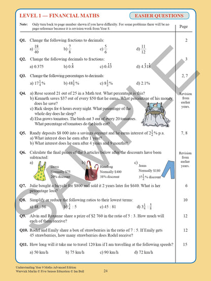 Understanding Year 9Maths  – Australian Curriculum Edition advanced