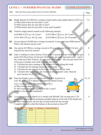 Understanding Year 10 Maths: Australian Curriculum Edition