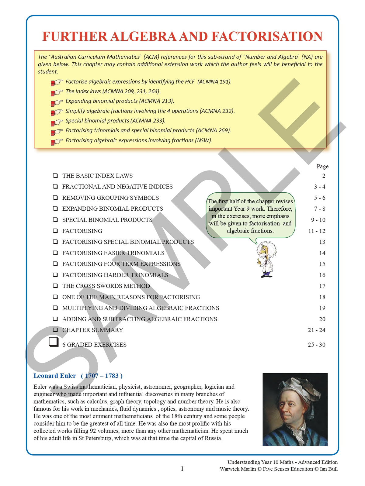 Understanding Year 10 Maths Advanced: Australian Curriculum Edition