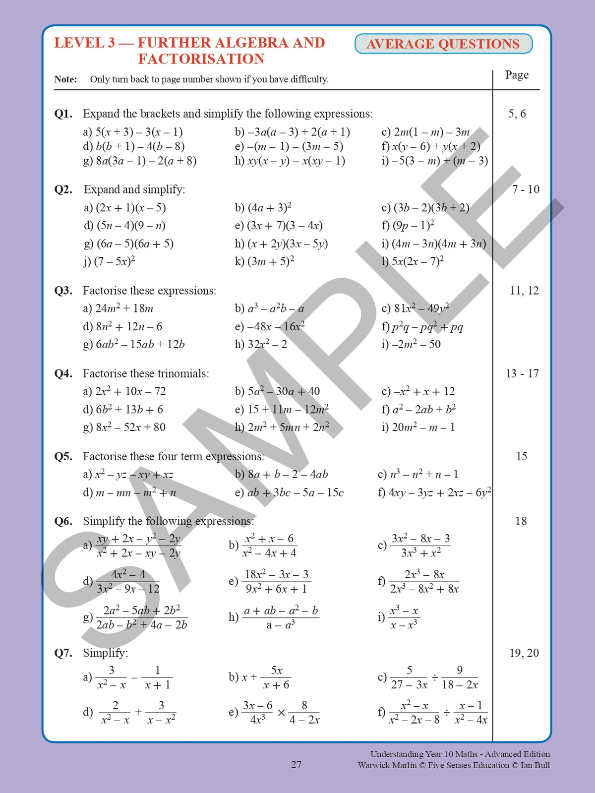 Understanding Year 10 Maths Advanced: Australian Curriculum Edition