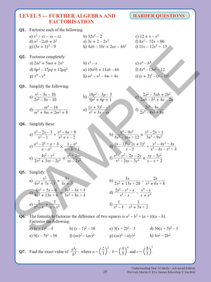 Understanding Year 10 Maths Advanced: Australian Curriculum Edition