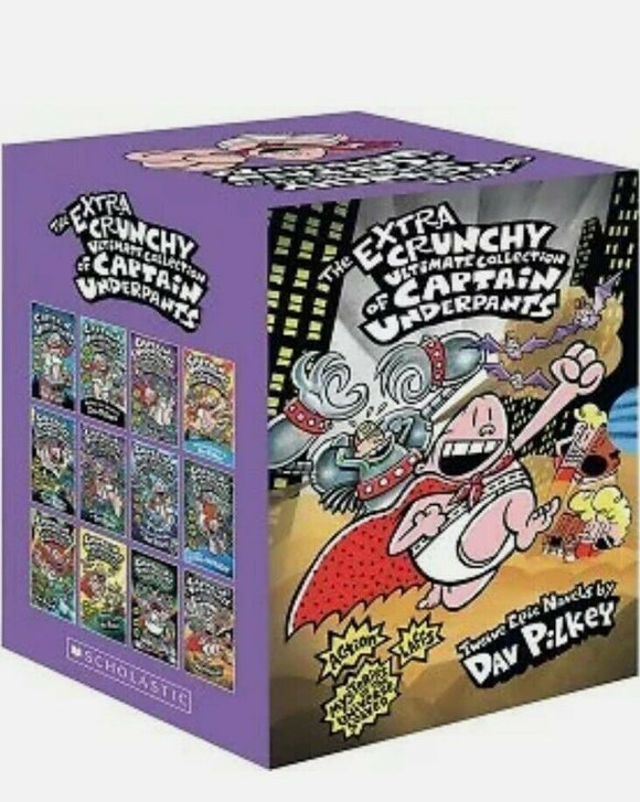 Captain Underpants Extra Crunchy Ultimate 12 Books Collection Set Ada's Book