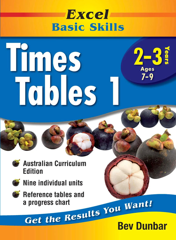 Excel Basic Skills - Times Tables 1 Years 2 - 3 Ada's Book
