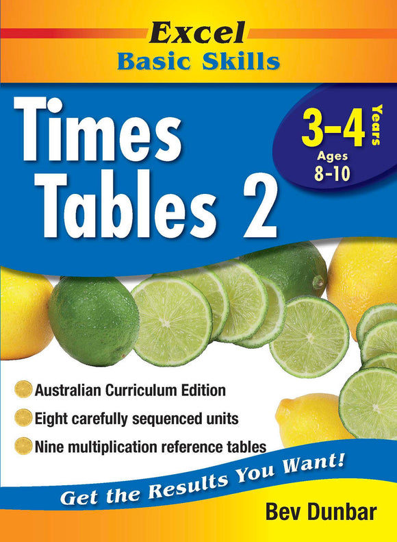 Excel Basic Skills - Times Tables 2 Years 3 - 4 Ada's Book