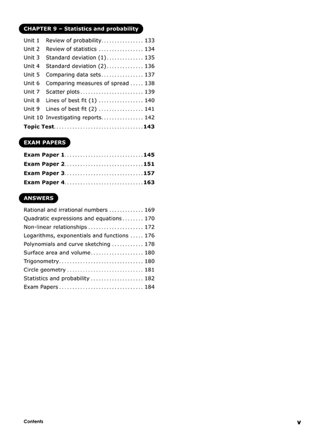 Excel Essential Skills - Advanced Mathematics Revision & Exam Workbook Year 10 Ada's Book