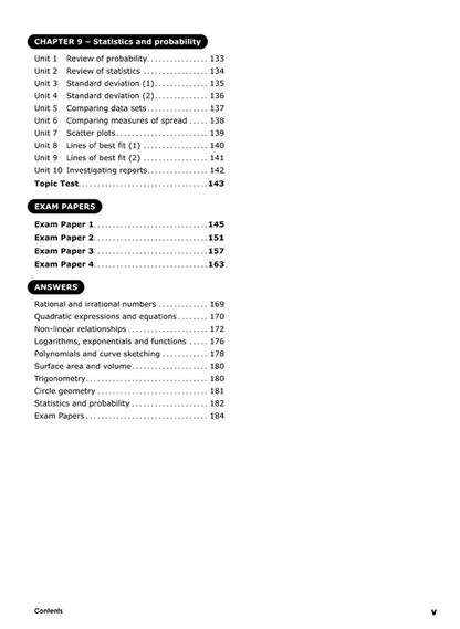 Excel Essential Skills - Advanced Mathematics Revision & Exam Workbook Year 10 Ada's Book