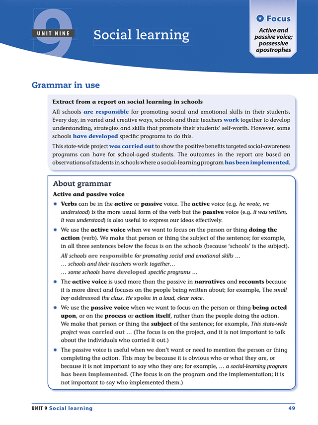 Excel Essential Skills - Grammar & Punctuation Workbook Years 9-10 Ada's Book