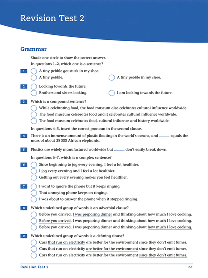 Excel Essential Skills - Grammar & Punctuation Workbook Years 9-10 Ada's Book