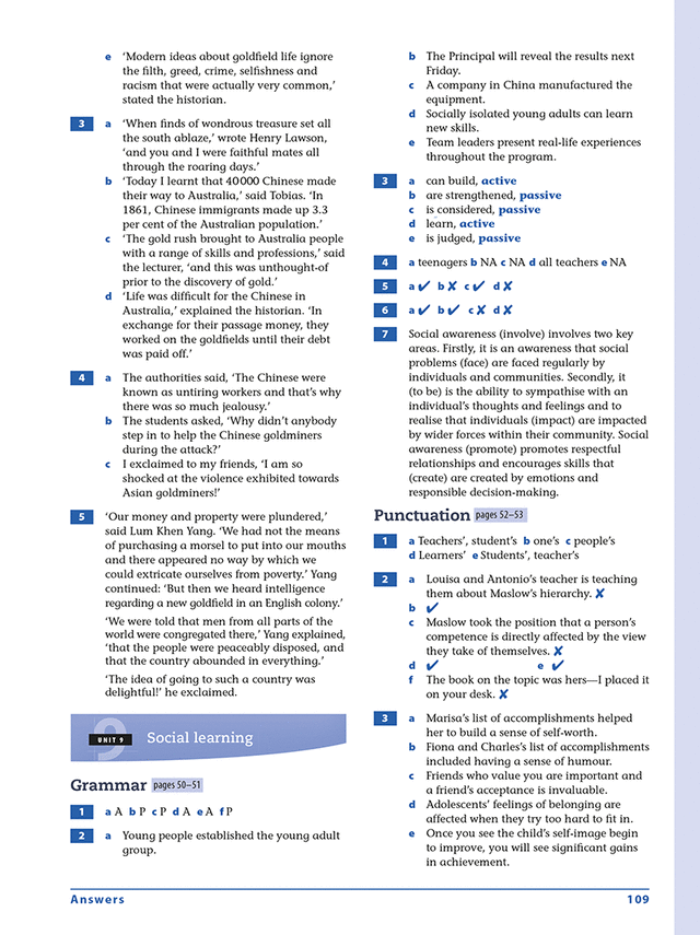 Excel Essential Skills - Grammar & Punctuation Workbook Years 9-10 Ada's Book