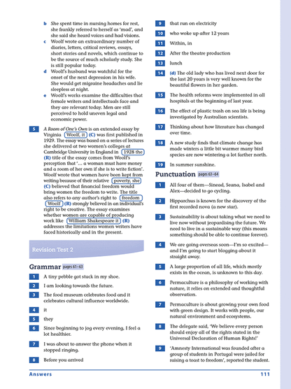 Excel Essential Skills - Grammar & Punctuation Workbook Years 9-10 Ada's Book