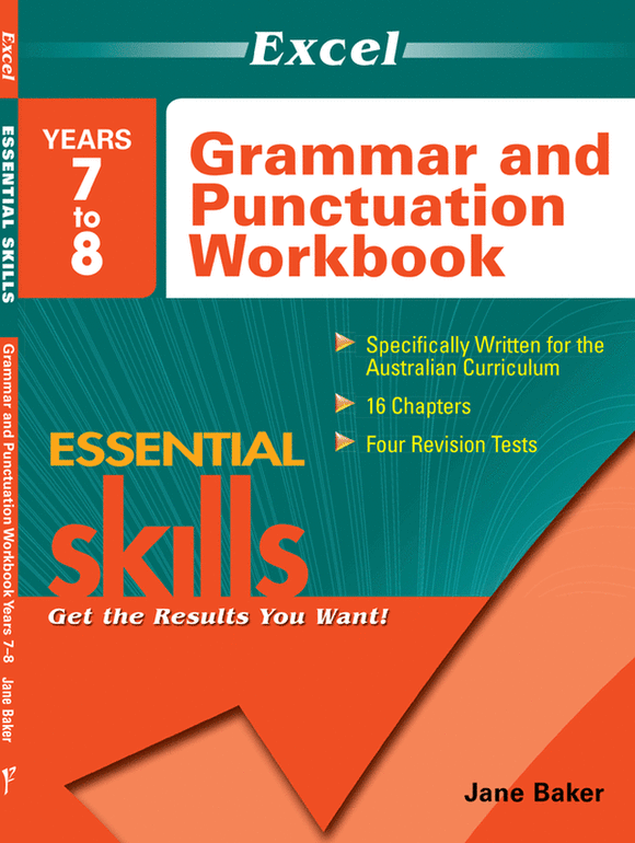 Excel Essential Skills - Grammar and Punctuation Workbooks Years 7-8 Ada's Book
