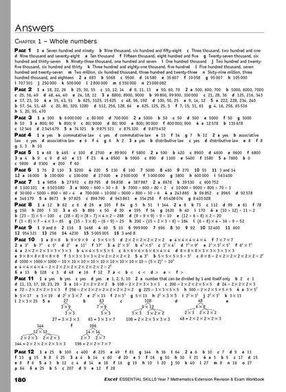 Excel Essential Skills - Mathematics Extension Revision & Exam Workbook Year 7 Ada's Book