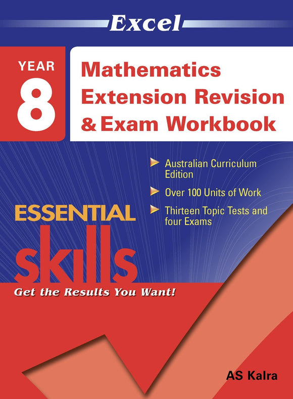 Excel Essential Skills - Mathematics Extension Revision and Exam Workbook Year 8 Ada's Book