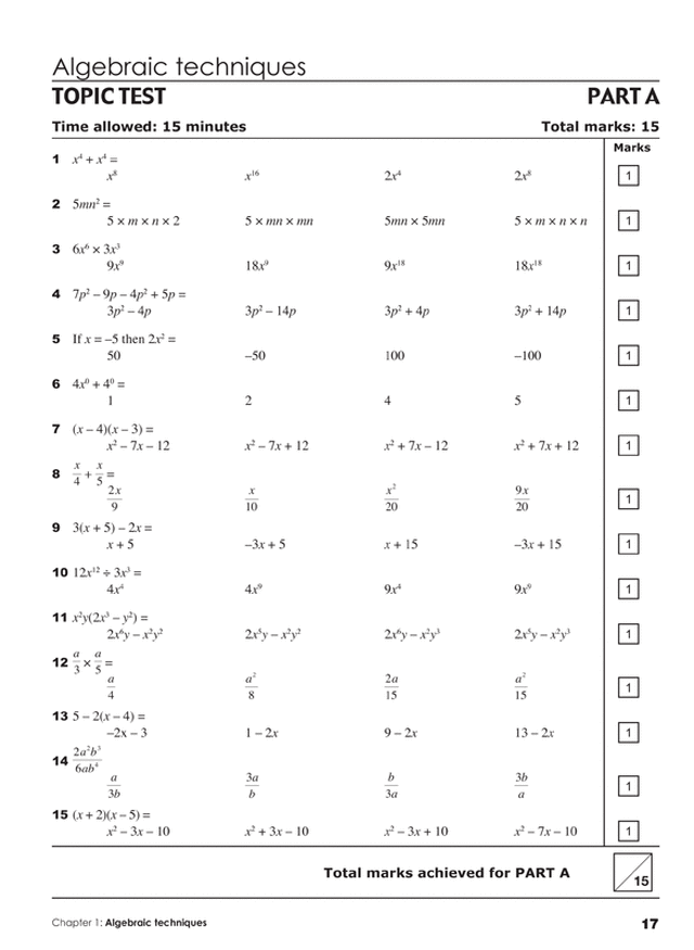Excel Essential Skills - Mathematics Revision and Exam Workbook Year 10 Ada's Book