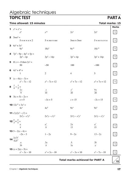 Excel Essential Skills - Mathematics Revision and Exam Workbook Year 10 Ada's Book