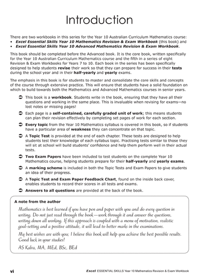 Excel Essential Skills - Mathematics Revision and Exam Workbook Year 10 Ada's Book