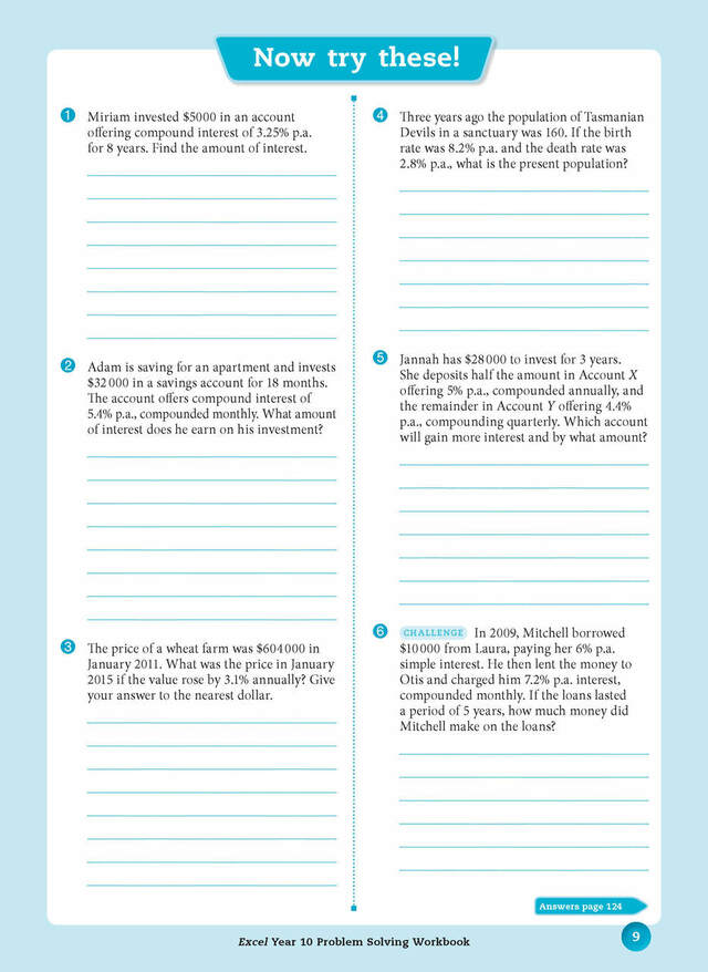 Excel Essential Skills - Problem Solving Workbook Year 10 Ada's Book