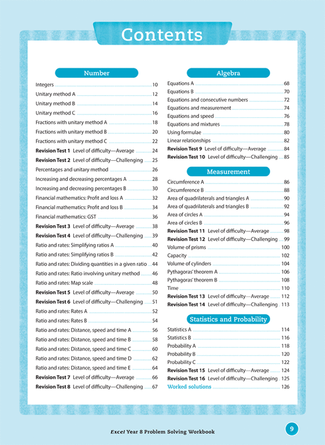 Excel Essential Skills - Problem Solving Workbook Year 8 Ada's Book