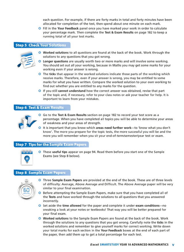 Excel SmartStudy - Advanced Mathematics Year 10 Ada's Book