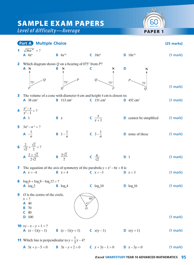 Excel SmartStudy - Advanced Mathematics Year 10 Ada's Book
