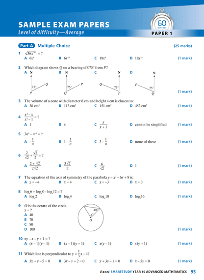 Excel SmartStudy - Advanced Mathematics Year 10 Ada's Book