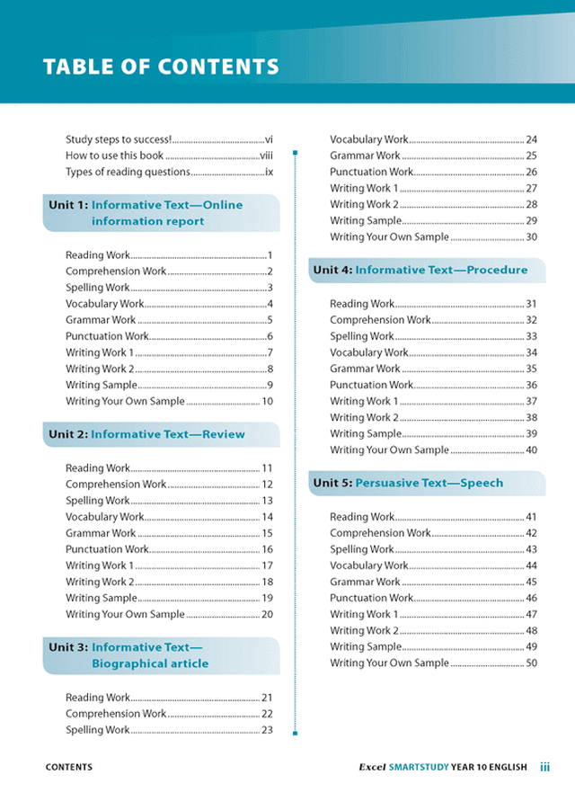 Excel SmartStudy - English Year 10 Ada's Book