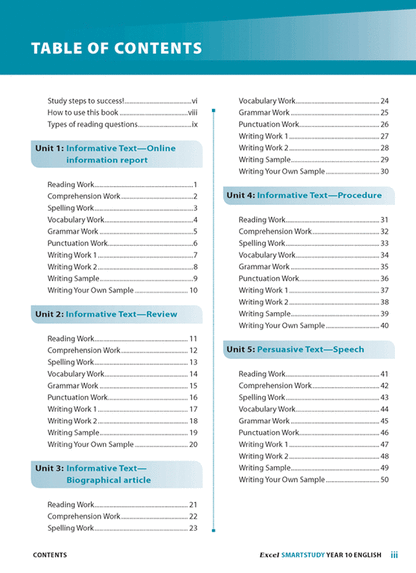 Excel SmartStudy - English Year 10 Ada's Book