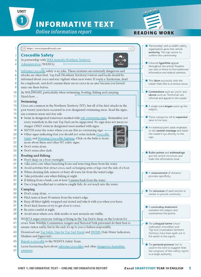 Excel SmartStudy - English Year 10 Ada's Book
