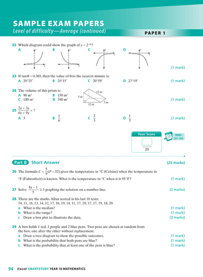 Excel SmartStudy - Mathematics Year 10 Ada's Book