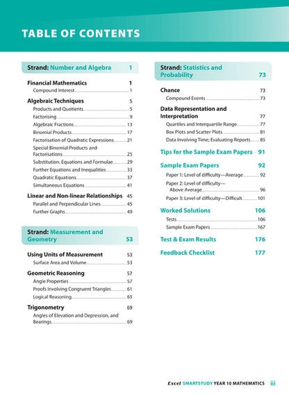 Excel SmartStudy - Mathematics Year 10 Ada's Book