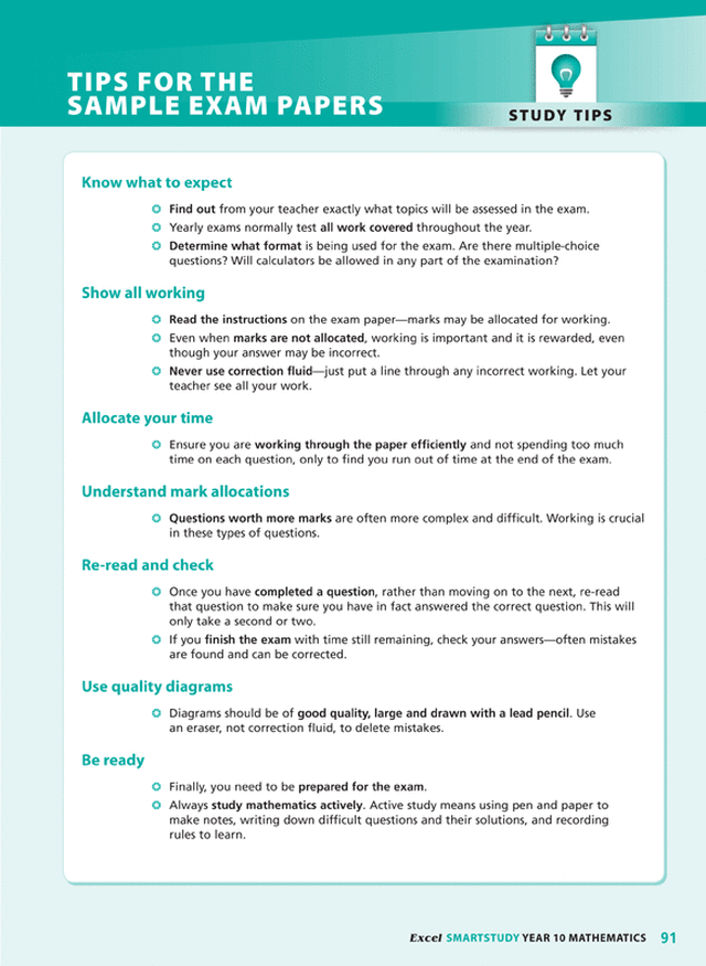 Excel SmartStudy - Mathematics Year 10 Ada's Book