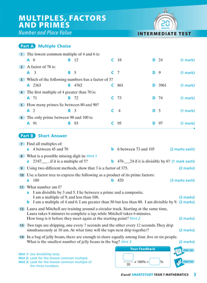 Excel SmartStudy - Mathematics Year 7 Ada's Book