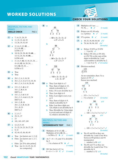 Excel SmartStudy - Mathematics Year 7 Ada's Book