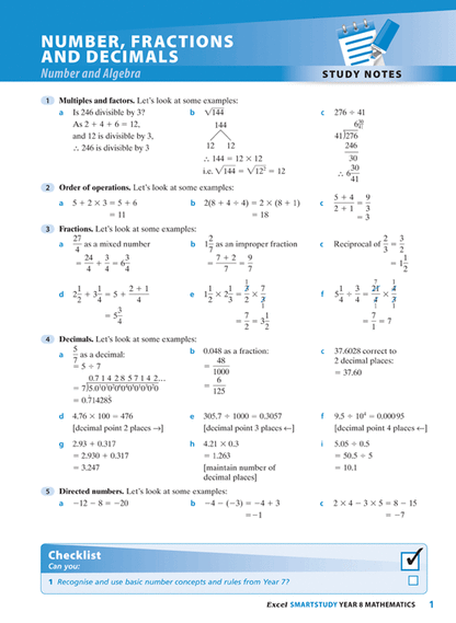 Excel SmartStudy - Mathematics Year 8 Ada's Book