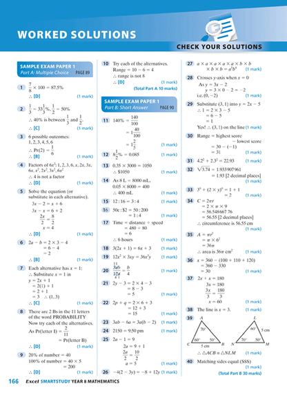 Excel SmartStudy - Mathematics Year 8 Ada's Book