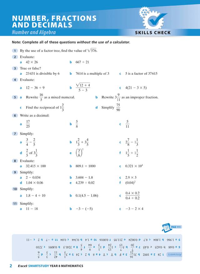 Excel SmartStudy - Mathematics Year 8 Ada's Book