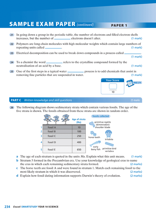 Excel SmartStudy - Science Year 10 Ada's Book