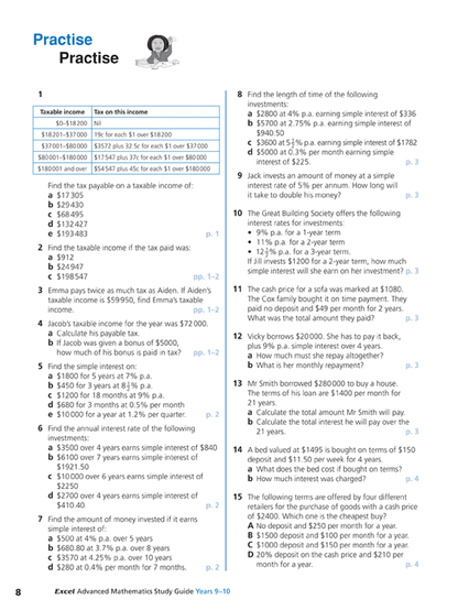 Excel Study Guide - Advanced Mathematics Years 9-10 Ada's Book