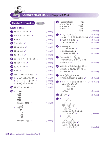 Excel Study Guide - Mathematics Year 7 Ada's Book